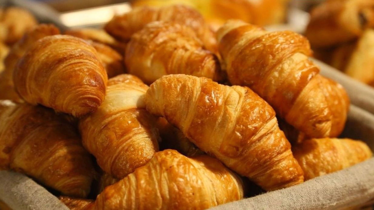 Golden butter croissants